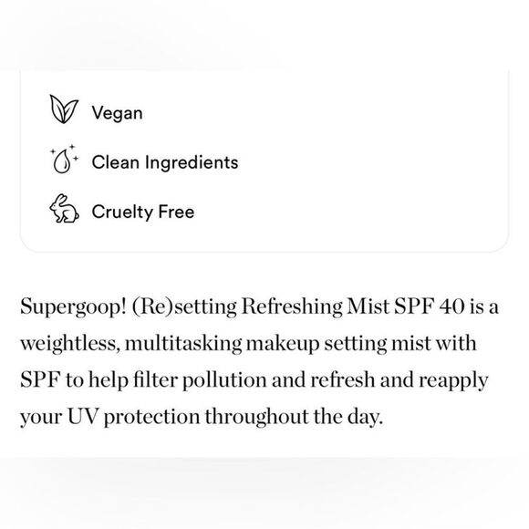 $8🌟 Supergoop! (RE)Setting Refreshing Mist SPF 40 - Picture 5 of 8